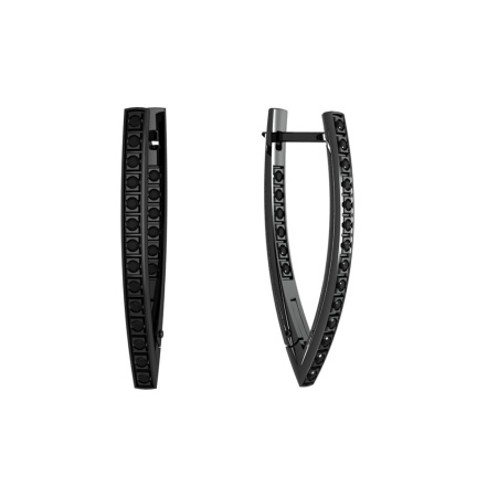 Серьги из Серебра 925 Приволжский ювелир арт. 374844-FA73, чёрный оксид.