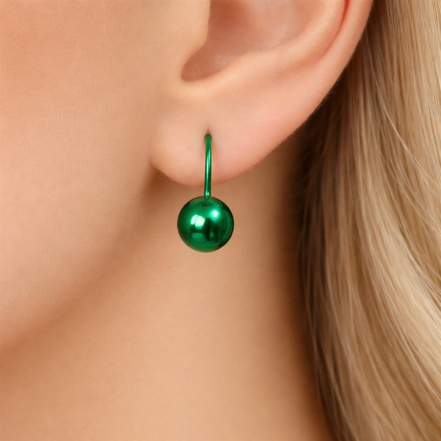 Серьги из Серебра 925 Приволжский ювелир арт. 37A423, KLIAR зелёный.