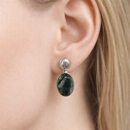 Серьги из Серебра 925 Приволжский ювелир арт. 381631-KL, Родирование.