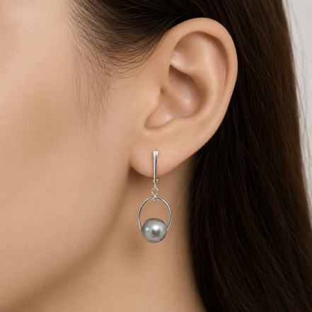 Серьги из Серебра 925 Приволжский ювелир арт. 381805-ZM54, Родирование.