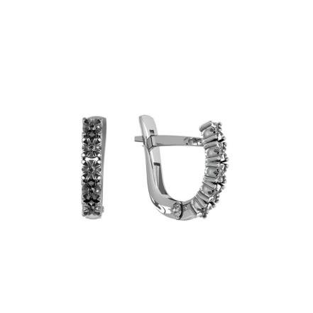 Серьги из Серебра 925 Приволжский ювелир арт. 381852-FA11, Родирование.