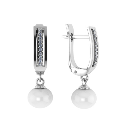 Серьги из Серебра 925 Приволжский ювелир арт. 381920-FA11ZM07, Родирование.