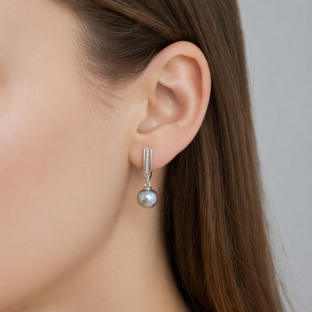 Серьги из Серебра 925 Приволжский ювелир арт. 381920-FA11ZM54, Родирование.