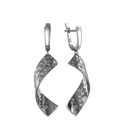 Серьги из Серебра 925 Приволжский ювелир арт. 381997, Родирование.