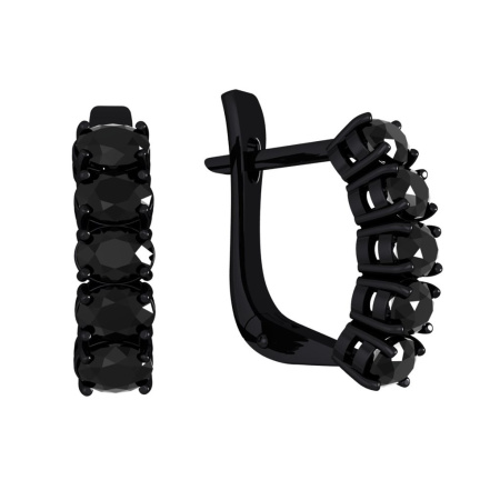 Серьги из Серебра 925 Приволжский ювелир арт. 384487-FA73, чёрный оксид.