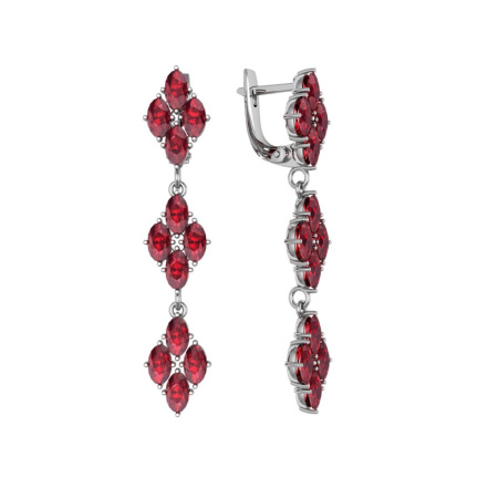 Серьги из Серебра 925 Приволжский ювелир арт. 391246-FA49, Родирование.