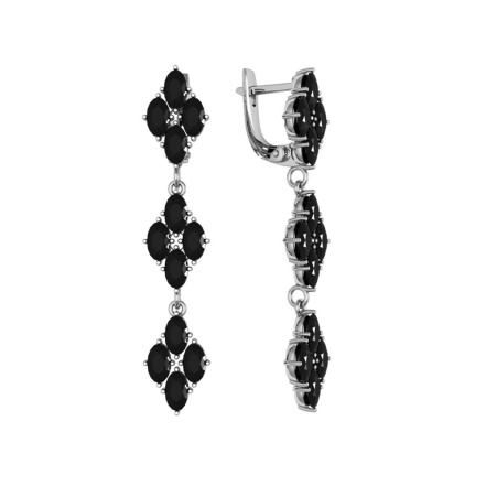 Серьги из Серебра 925 Приволжский ювелир арт. 391246-FA73, Родирование.