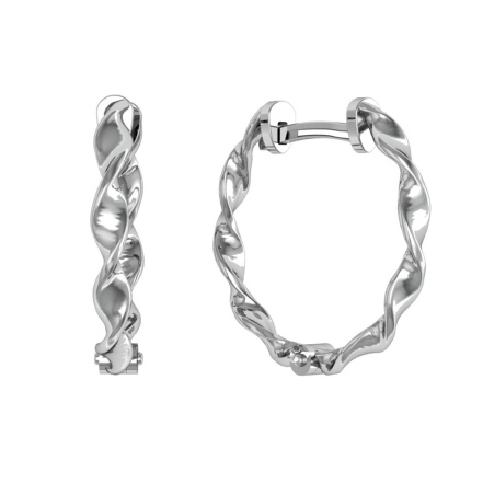 Серьги из Серебра 925 Приволжский ювелир арт. 391590, Родирование.