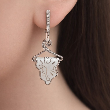 Серьги из Серебра 925 Приволжский ювелир арт. 391723-FA11, Родирование.