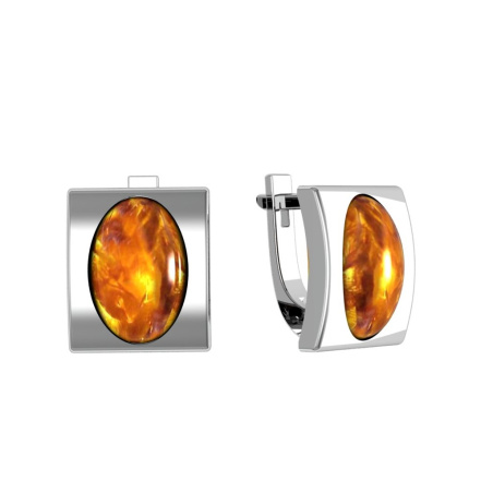 Серьги из Серебра 925 Приволжский ювелир арт. 391785-YN, Родирование.