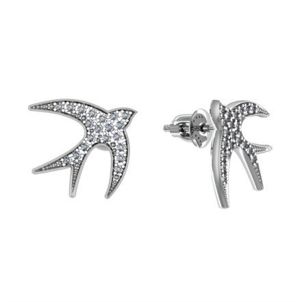 Серьги из Серебра 925 Приволжский ювелир арт. 391805-FA11, Родирование.