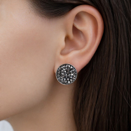 Серьги из Серебра 925 Приволжский ювелир арт. 391854-KT54, Родирование.