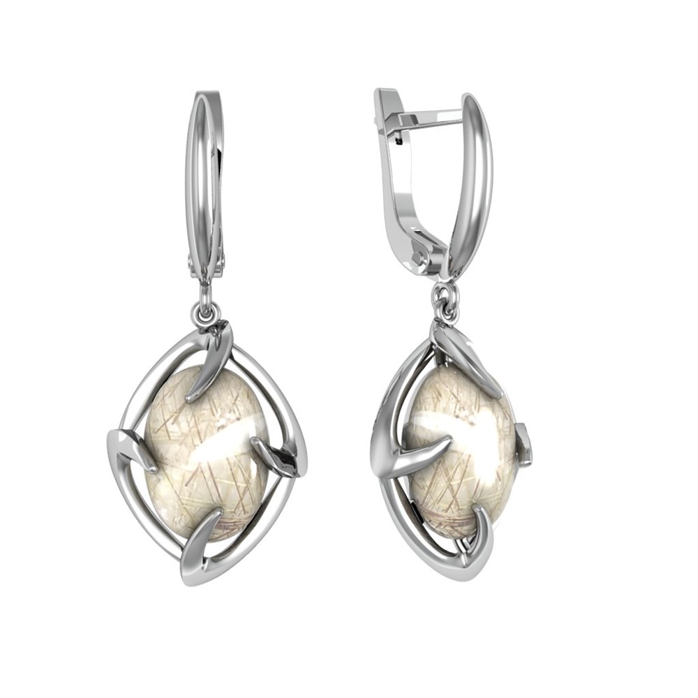 Серьги из Серебра 925 Приволжский ювелир арт. 391903-VL, Родирование.