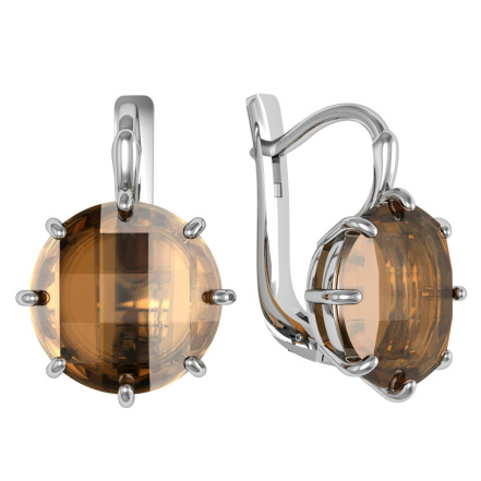 Серьги из Серебра 925 Приволжский ювелир арт. 391907-FA14, Родирование.