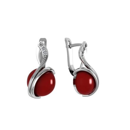 Серьги из Серебра 925 Приволжский ювелир арт. 391944-FA11KR26, Родирование.