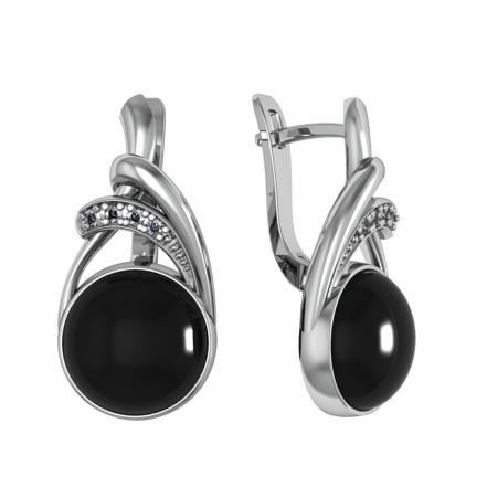 Серьги из Серебра 925 Приволжский ювелир арт. 391945-AG73FA11, Родирование.