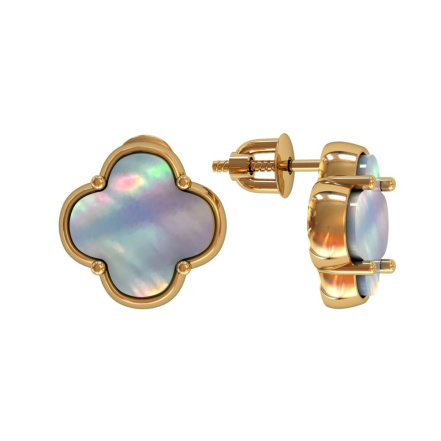 Серьги из Серебра 925 Приволжский ювелир арт. 392836-PM, Золочение в два слоя.