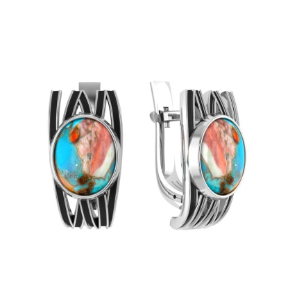 Серьги из Серебра 925 Приволжский ювелир арт. 393644-UB, Оксид.