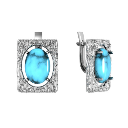 Серьги из Серебра 925 Приволжский ювелир арт. 393776-BM, Оксид.