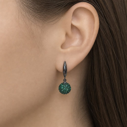 Серьги из Серебра 925 Приволжский ювелир арт. 394495-SS22, чёрный оксид.
