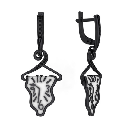 Серьги из Серебра 925 Приволжский ювелир арт. 394723-SH73, чёрный оксид.