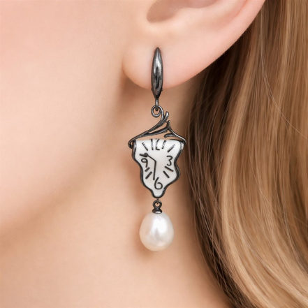 Серьги из Серебра 925 Приволжский ювелир арт. 394724-ZM, чёрный оксид.