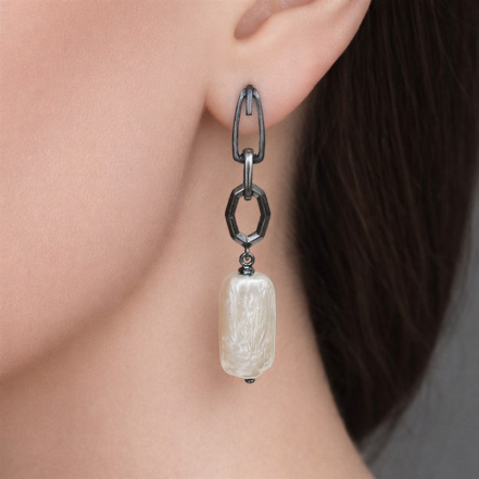 Серьги из Серебра 925 Приволжский ювелир арт. 394779-ZM, чёрный оксид.