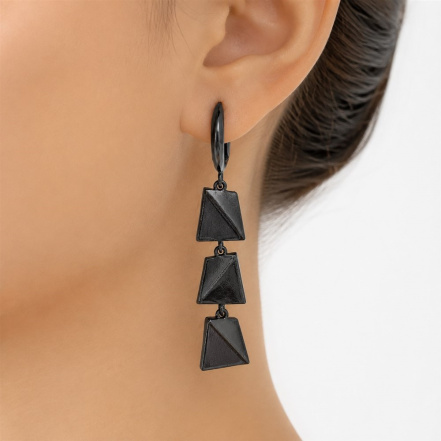 Серьги из Серебра 925 Приволжский ювелир арт. 394863, чёрный оксид.