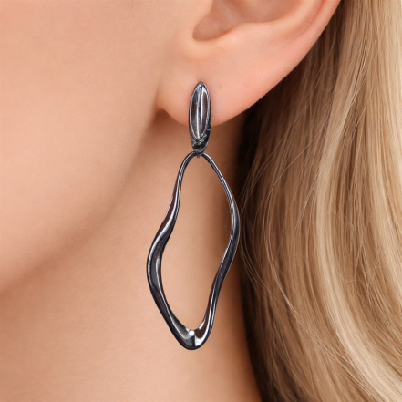 Серьги из Серебра 925 Приволжский ювелир арт. 394915-SH73, чёрный оксид.