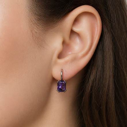 Серьги из Серебра 925 Приволжский ювелир арт. 394965-AM56, чёрный оксид.