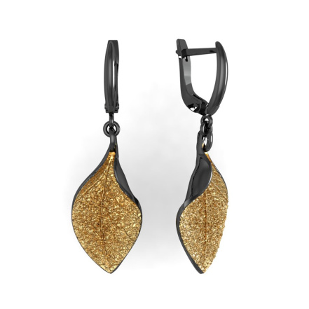 Серьги из Серебра 925 Приволжский ювелир арт. 397530, золочение + оксид.