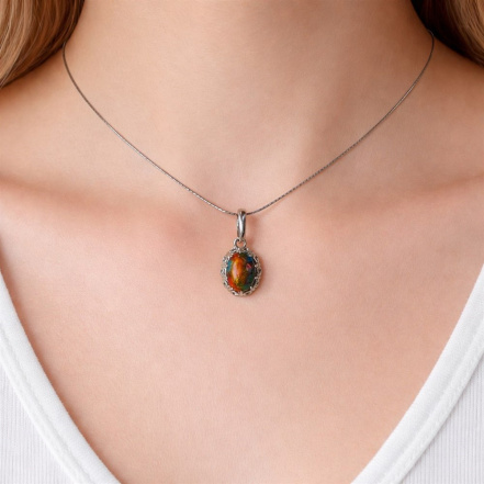 Подвеска из Серебра 925 Приволжский ювелир арт. 401719-UB, Родирование.