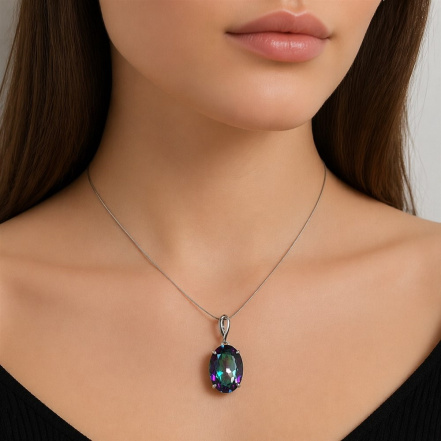 Подвеска из Серебра 925 Приволжский ювелир арт. 401857-GH36, Родирование.