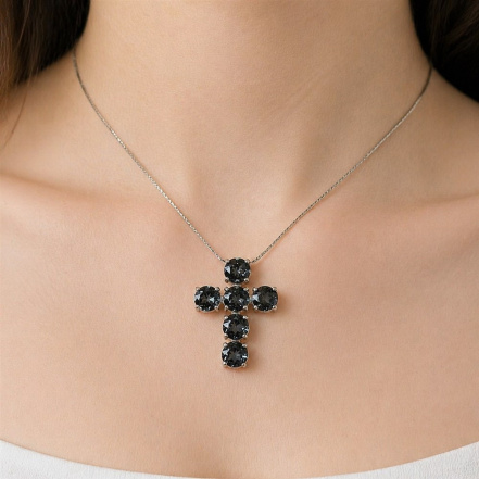 Подвеска из Серебра 925 Приволжский ювелир арт. 411117-GH73, Родирование.