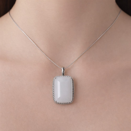 Подвеска из Серебра 925 Приволжский ювелир арт. 411217-NF07, Родирование.