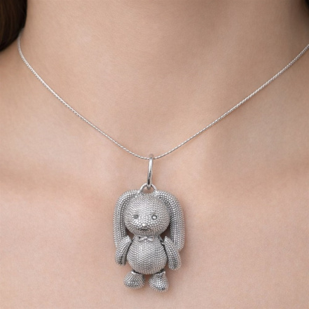 Подвеска из Серебра 925 Приволжский ювелир арт. 411321-FA11, Родирование.