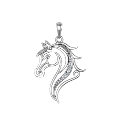 Подвеска из Серебра 925 Приволжский ювелир арт. 411406-FA11, Родирование.