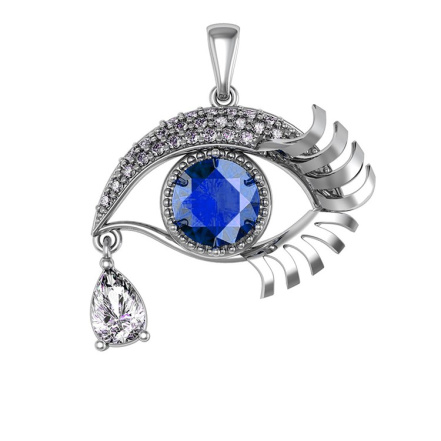 Подвеска из Серебра 925 Приволжский ювелир арт. 441107-FA11FA59, Родирование.