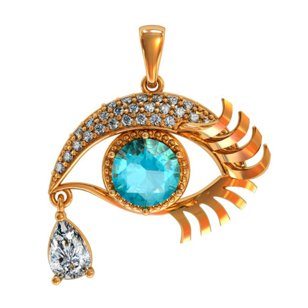 Подвеска из Серебра 925 Приволжский ювелир арт. 442107-FA11FA15, Золочение в два слоя.