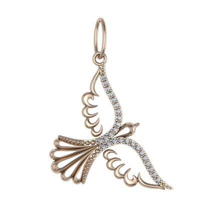 Подвеска из Серебра 925 Приволжский ювелир арт. 472351-FA11, Золочение в два слоя.