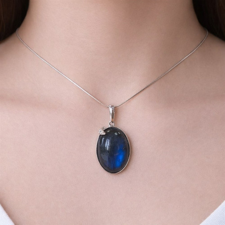 Подвеска из Серебра 925 Приволжский ювелир арт. 491311-FA11LB, Родирование.