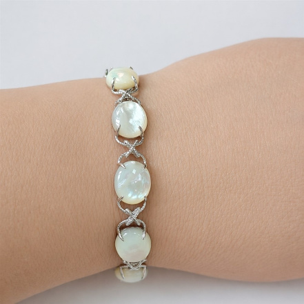 Браслет из Серебра 925 Приволжский ювелир арт. 611154-PM07, Родирование.