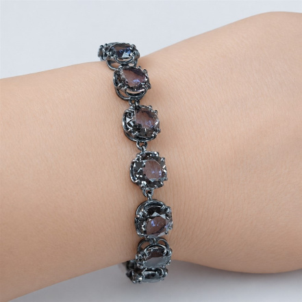 Браслет из Серебра 925 Приволжский ювелир арт. 634164-GH73, чёрный оксид.